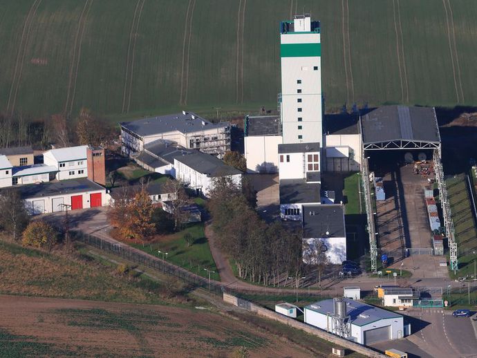 Aerial view of the Morsleben repository for low and intermediate level nuclear waste 