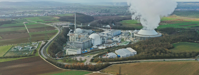 Luftaufnahme des Atomkraftwerkes Neckarwestheim