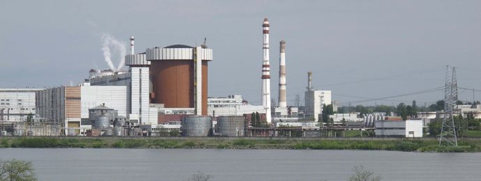 Foto Außenansicht des Atomkraftwerkes Süd-Ukraine