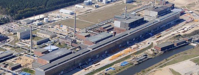 Aerial photo nuclear power plant Greifswald